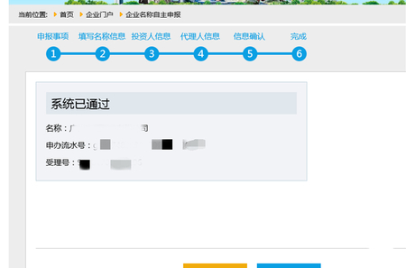 廣州工商局公司名字核查申報(bào)結(jié)果